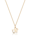 Colar Infantil Cachorrinho Liso Banho Ouro 18k Zircônia