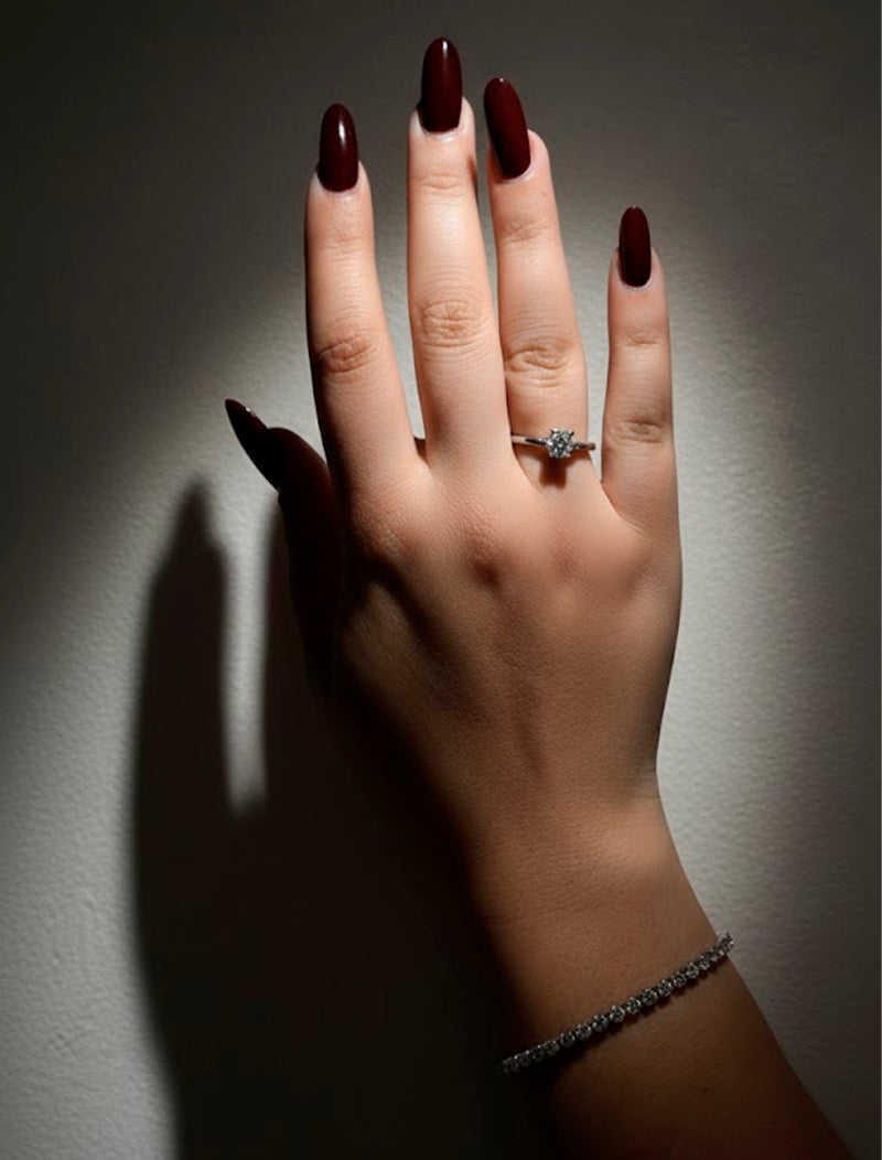 Anel Flor Cravejada 2mm Prata 925 Moissanite