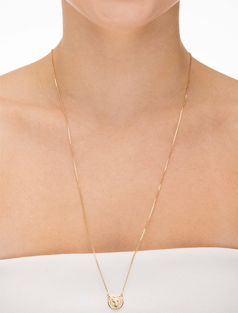 Colar Escapulário São Bento Liso Banho Ouro 18k