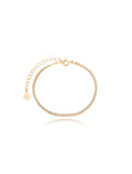 Pulseira Riviera 2mm Banho Ouro 18K