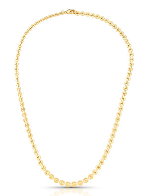 Colar Elos Redondos Banho Ouro 18k