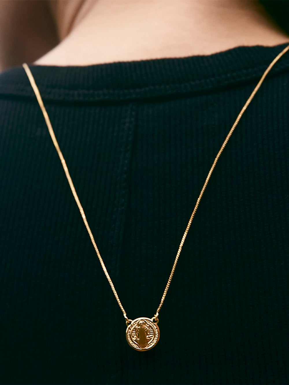 Colar Escapulário Medalha São Bento Banho Ouro 18k