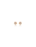 Brinco Segundo Furo Flor Cravejada Banho Ouro 18K Zircônia