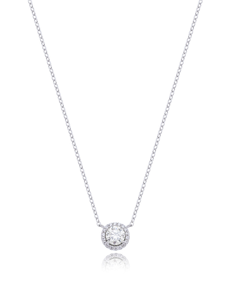 Colar Ponto de Luz 5MM Prata 925 Moissanite