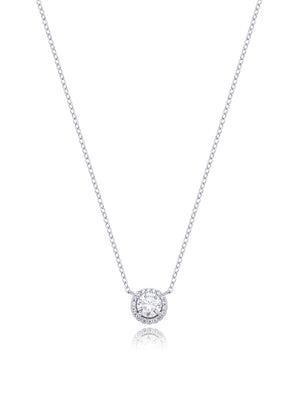 Colar Ponto de Luz 5MM Prata 925 Moissanite