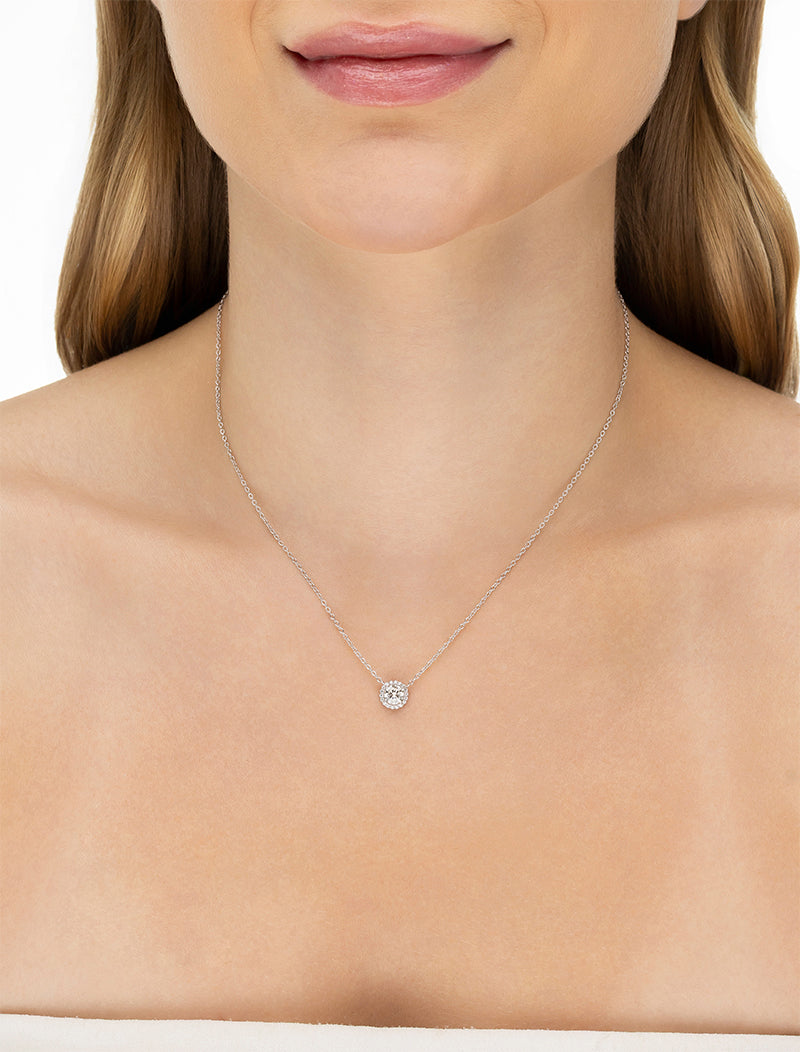Colar Ponto de Luz 5MM Prata 925 Moissanite