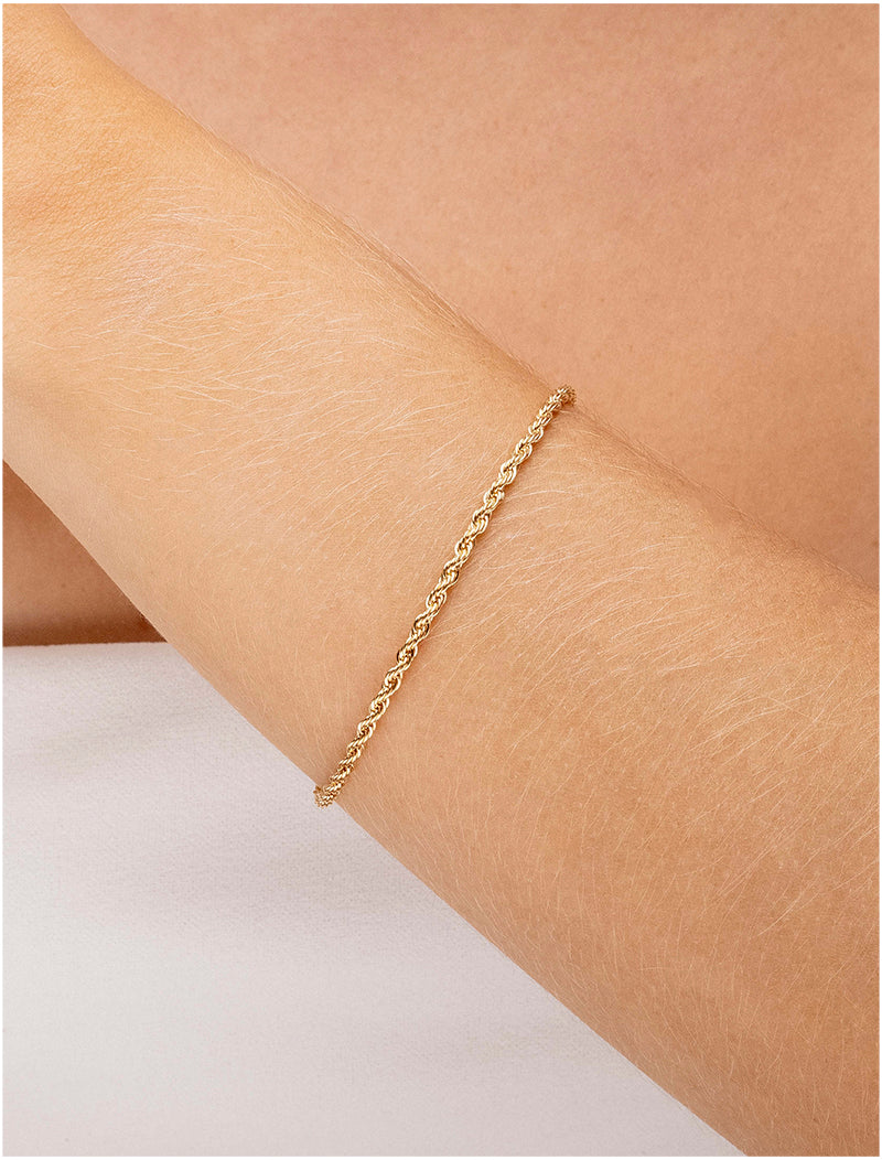 Pulseira Cordão Baiano Fina Banho Ouro 18k
