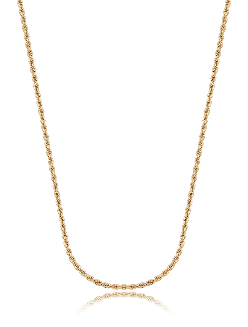 Colar Cordão Baiano Banho Ouro 18K 1,5 mm