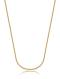 Colar Cordão Baiano Banho Ouro 18K 1,5 mm