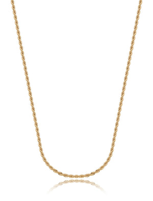 Colar Cordão Baiano Banho Ouro 18K 1,5 mm