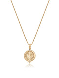 Colar Medalha São Bento Banho Ouro 18k