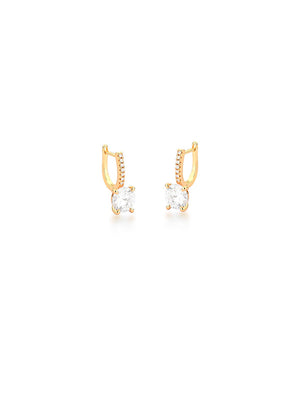 Brinco Argola Cravejada Cristal Redondo Banho Ouro 18k

 Zircônias