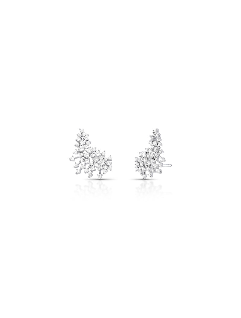 Brinco Ear Cuff Banho Ródio Zircônia