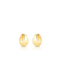 Brinco Argola Lisa Abaulada Banho Ouro 18K