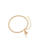 Pulseira Malha Nossa Senhora Cravejada Banho Ouro 18k