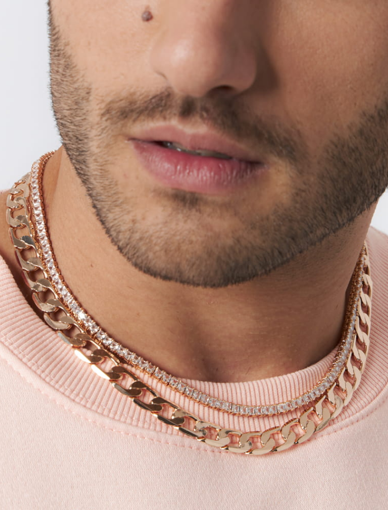 Colar Groumet Liso Banho Ouro 18K