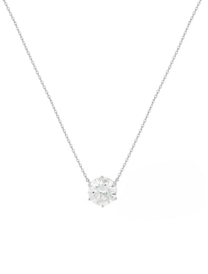 Colar Ponto de Luz 6.5MM Prata 925 Moissanite Glam