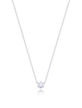 Colar Ponto De Luz Glam 5.0MM Prata 925 Moissanite