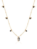 Colar Longo Bolinhas Banho Ouro 18k Jade