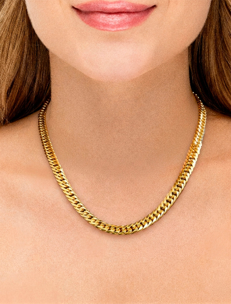 Colar Corrente Maleável Lisa Banho Ouro 18k
