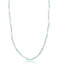 Colar Choker Delicada Banho Ouro 18K Jade e Cristal
