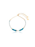 Pulseira Ajustável Delicada Banho Ouro 18K Jade
