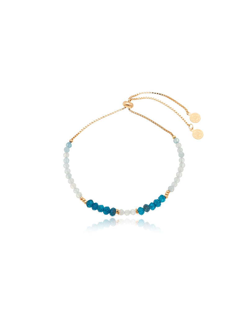 Pulseira Ajustável Delicada Banho Ouro 18K Jade