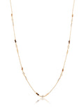 Colar Longo Banho Ouro 18k Cristal Olho de Tigre