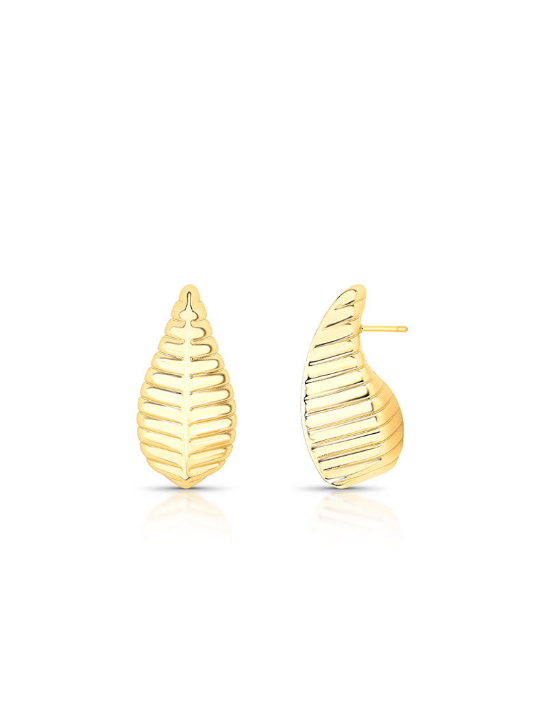 Brinco Gota Texturizado Liso Banho Ouro 18k