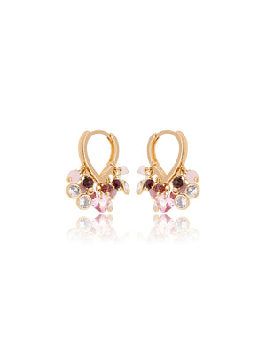 Brinco Argola Coração Cacho Banho Ouro 18k