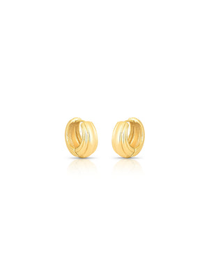 Binco Argola Riscos Lisa Banho Ouro 18k
