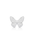 Broche Borboleta Cravejada Banho Ródio