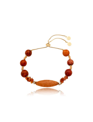Pulseira Ajustável Banho Ouro 18k Jade