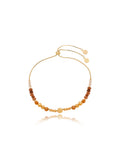 Pulseira Ajustável Banho Ouro 18k Jade Cristal
