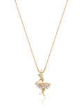 Colar Infantil Bailarina Cravejada Banho Ouro 18k
