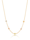 Colar Infantil Pontos de Luz Banho Ouro 18k Cristal