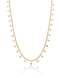 Colar Infantil Liso Gotinhas Banho Ouro 18K