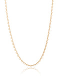 Colar Choker Infantil Liso Coração Banho Ouro 18k