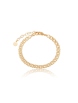 Pulseira Elos Groumet Banho Ouro 18k