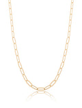 Colar Longo Cartier Elos Ovais Banho Ouro 18K