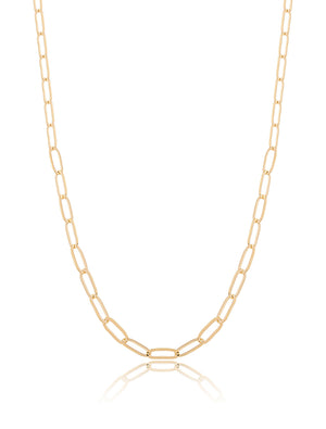 Colar Longo Cartier Elos Ovais Banho Ouro 18K