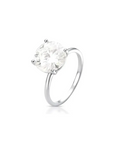 Anel Solitário 10MM Prata 925 Moissanite