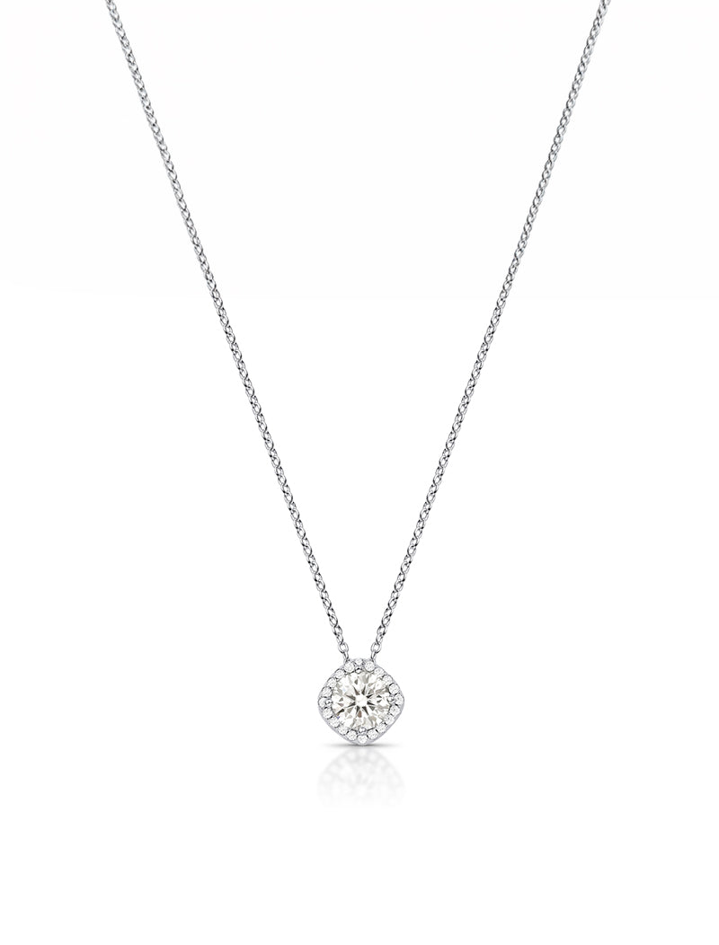 Colar Quadrado Cravejado 6.5MM Prata 925 Moissanite