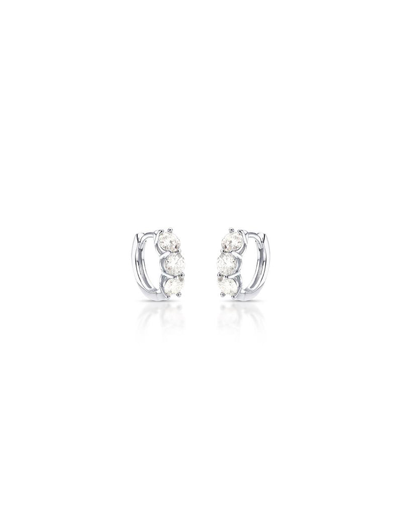 Brinco Argola 4MM Prata 925 Moissanite