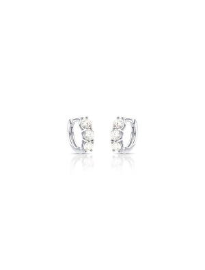 Brinco Argola 4MM Prata 925 Moissanite