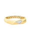 Pulseira Bracelete Facetado Liso Cravejado Banho Ouro 18k Zircônia