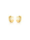 Brinco Argola Lisa Facetada Banho Ouro 18k