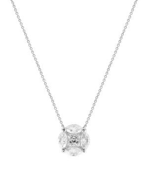 Colar Illusion 10.4MM Prata 925 Moissanite Glam