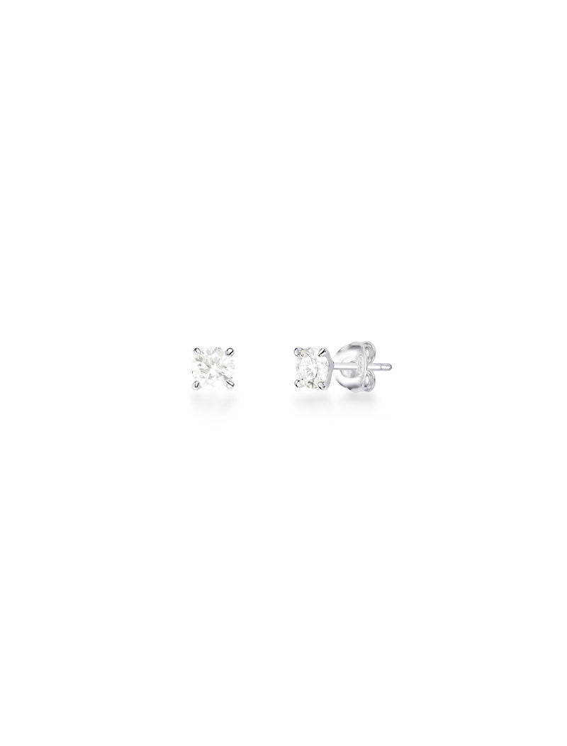 Brinco Ponto De Luz 5MM Prata 925 Moissanite