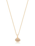 Colar Infantil Conchinha Cravejada Banho Ouro 18k Zircônias